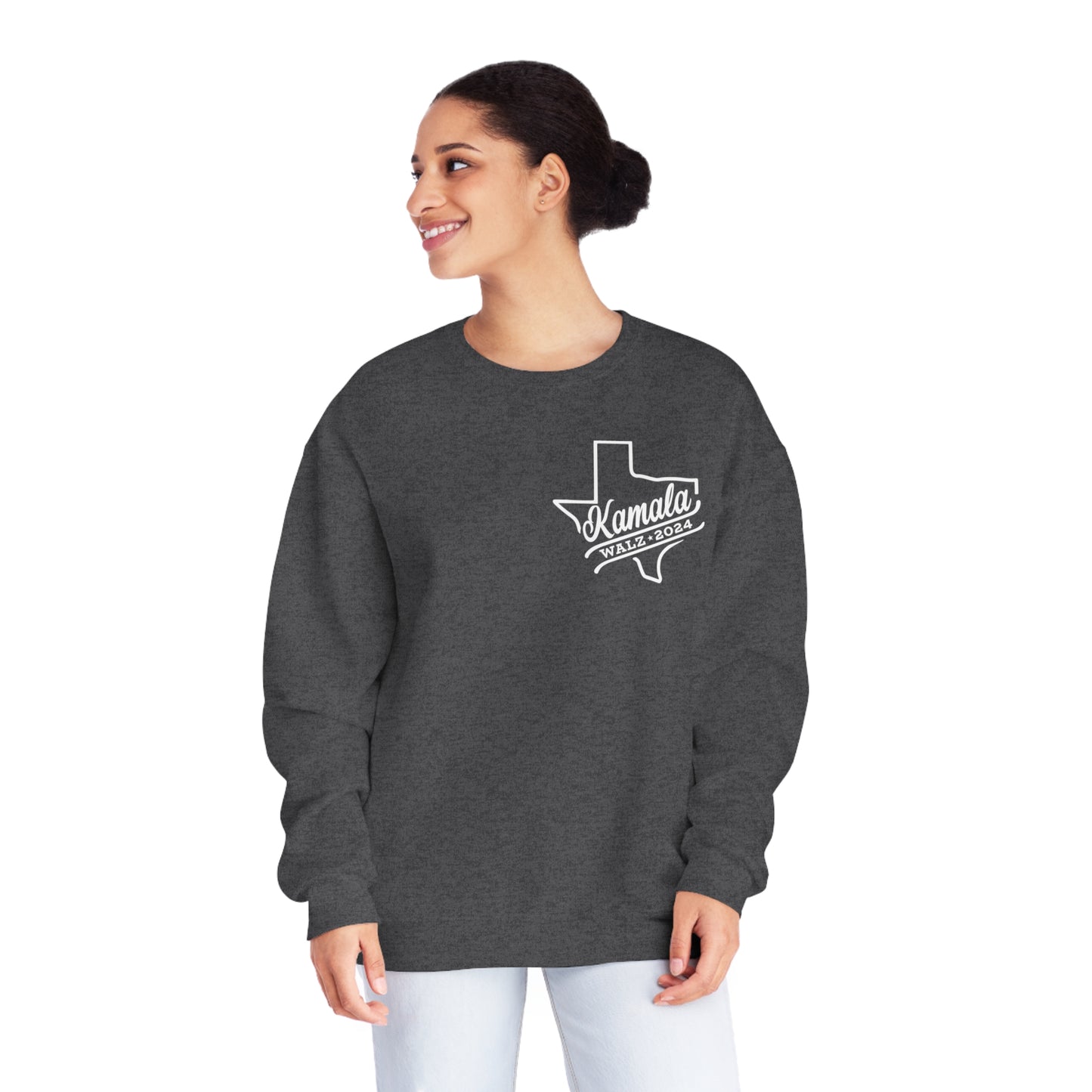 Kamala Across Texas/ Vote Like a Mother Unisex NuBlend® Crewneck Sweatshirt