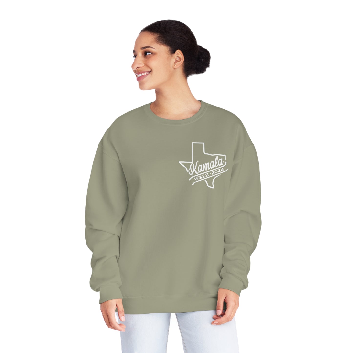 Kamala Across Texas/ Vote Like a Mother Unisex NuBlend® Crewneck Sweatshirt