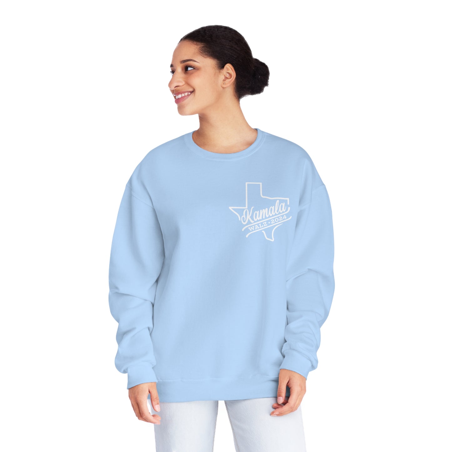 Kamala Across Texas/ Vote Like a Mother Unisex NuBlend® Crewneck Sweatshirt
