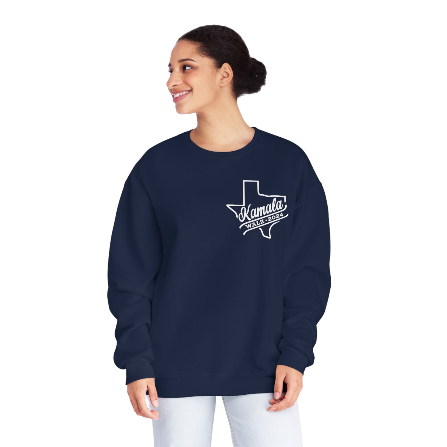 Kamala Across Texas/ Vote Like a Mother Unisex NuBlend® Crewneck Sweatshirt