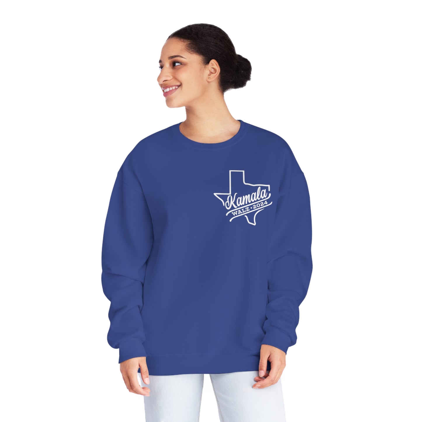 Kamala Across Texas/ Vote Like a Mother Unisex NuBlend® Crewneck Sweatshirt
