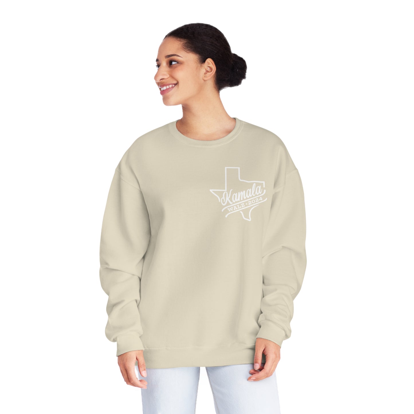 Kamala Across Texas/ Vote Like a Mother Unisex NuBlend® Crewneck Sweatshirt