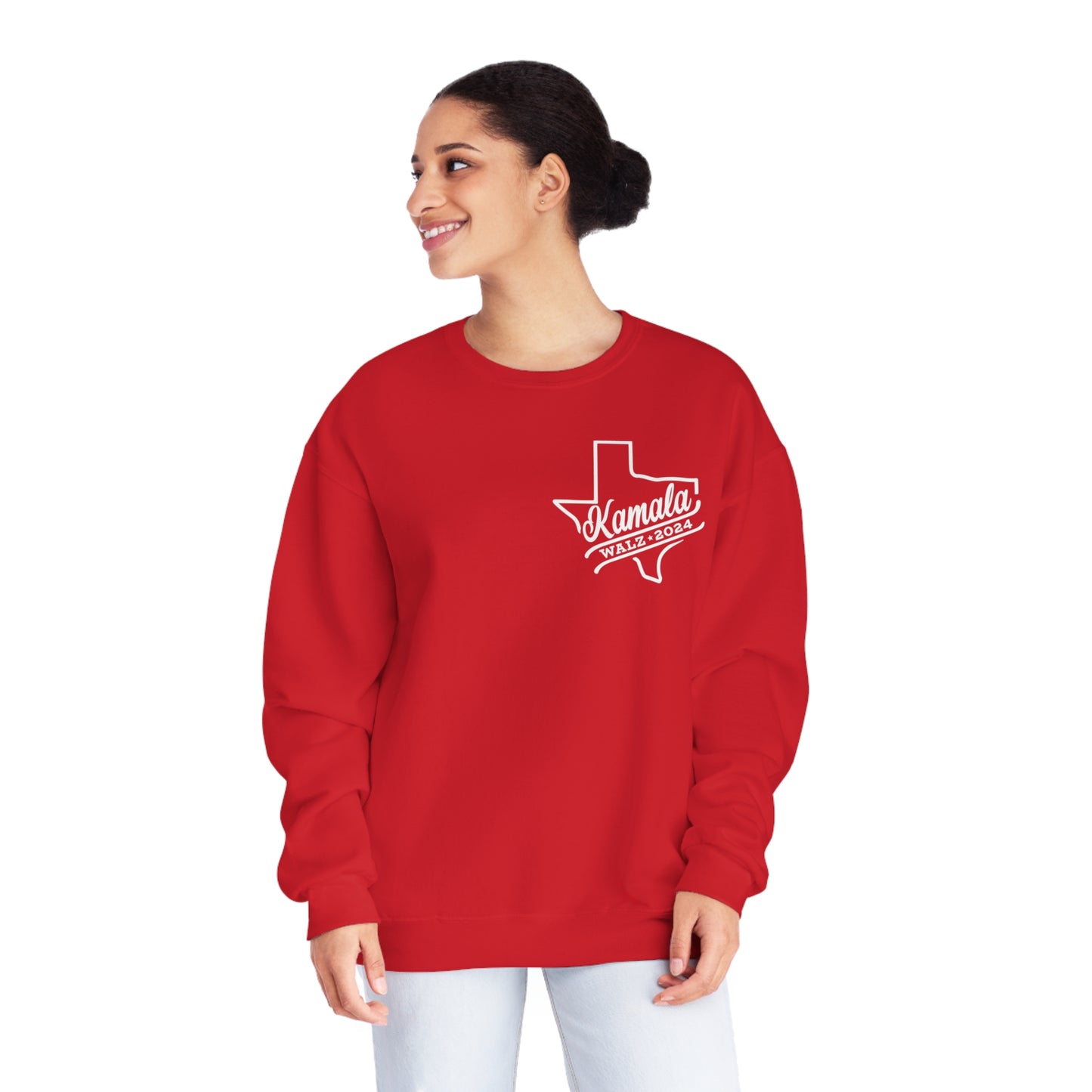 Kamala Across Texas/ Vote Like a Mother Unisex NuBlend® Crewneck Sweatshirt