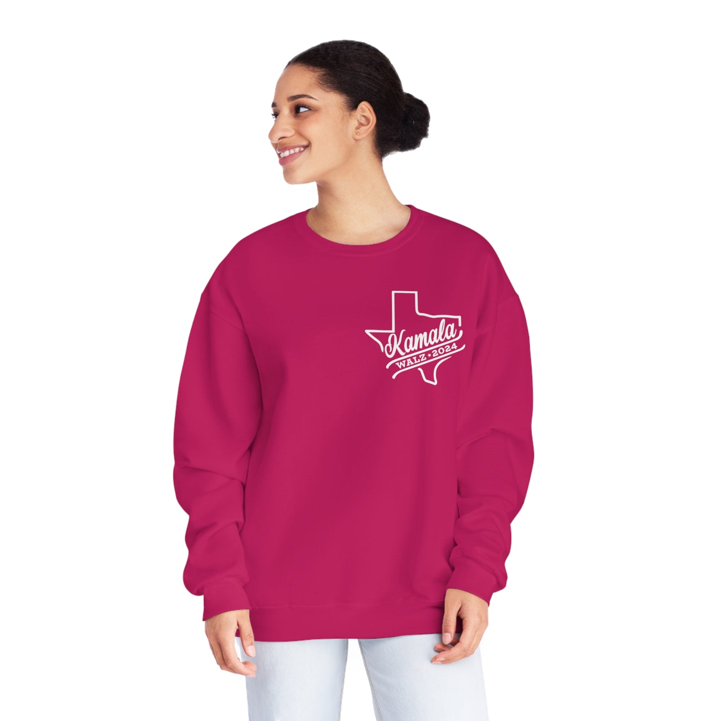 Kamala Across Texas/ Vote Like a Mother Unisex NuBlend® Crewneck Sweatshirt
