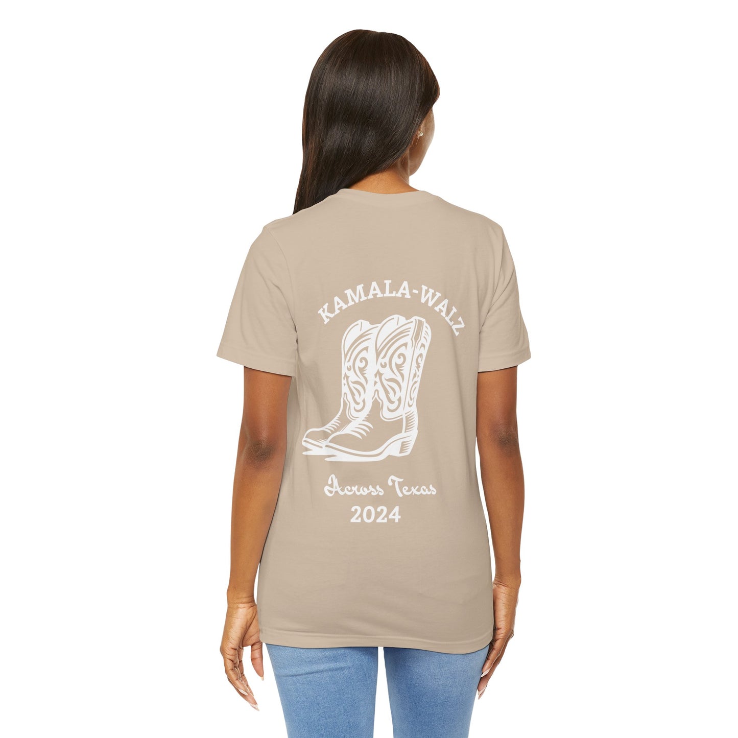 Kamala/ Harris Walz Across Texas Unisex Jersey Short Sleeve Tee