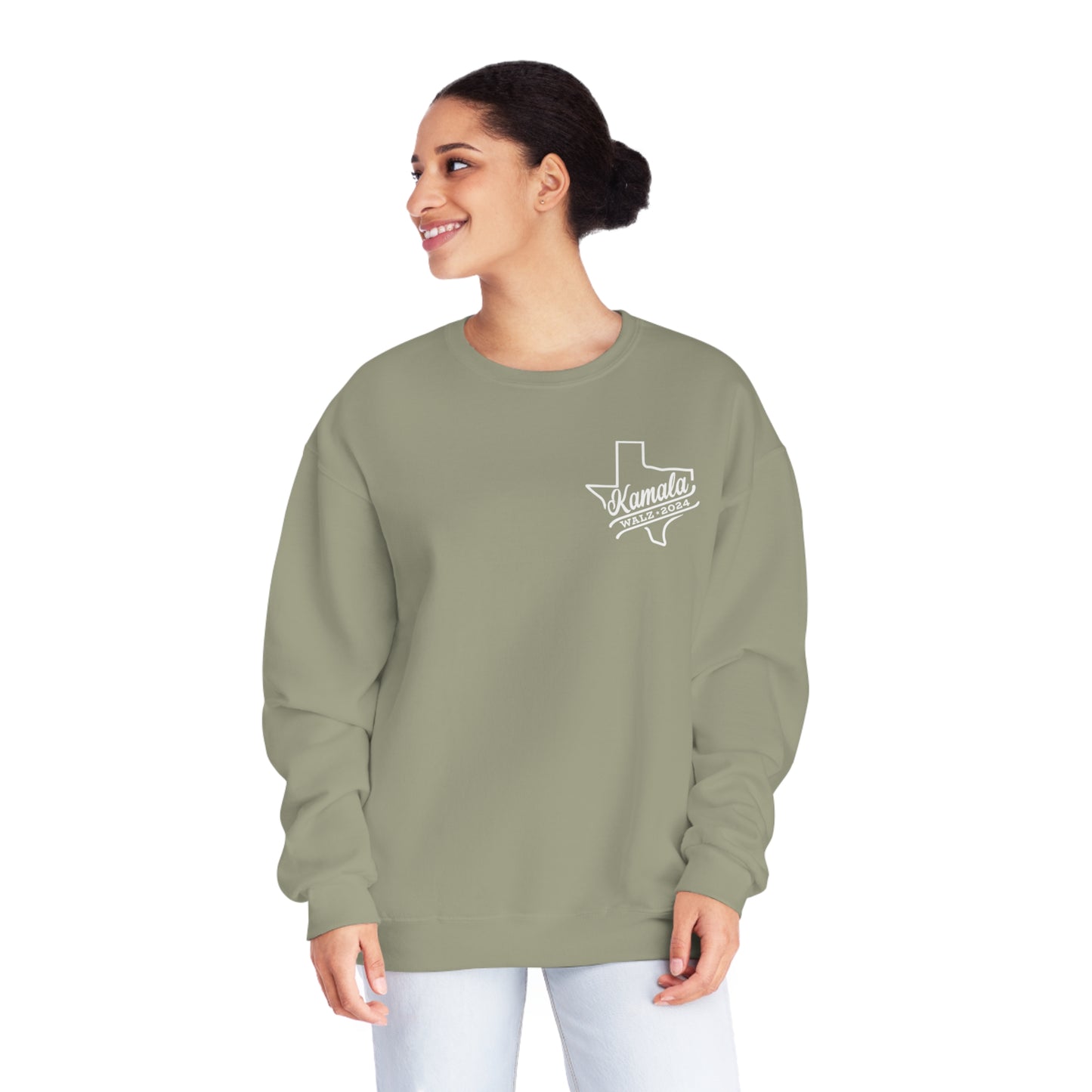 Kamala Walz Across Texas Unisex NuBlend® Crewneck Sweatshirt