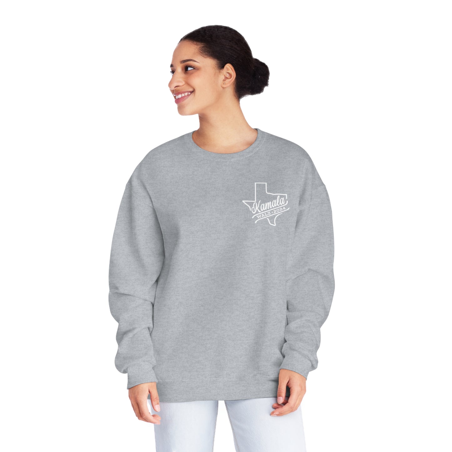 Kamala Walz Across Texas Unisex NuBlend® Crewneck Sweatshirt