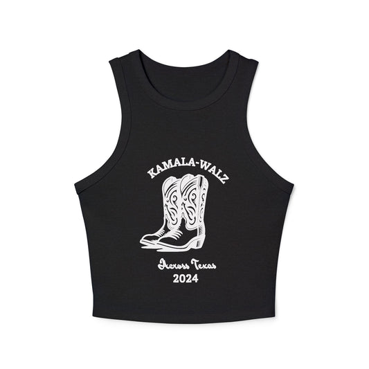 Kamala Walz Across Texas Women's Micro Rib Racer Tank Top