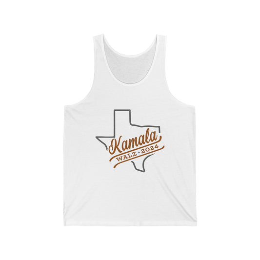 Kamala Walz Across Texas Unisex Jersey Tank