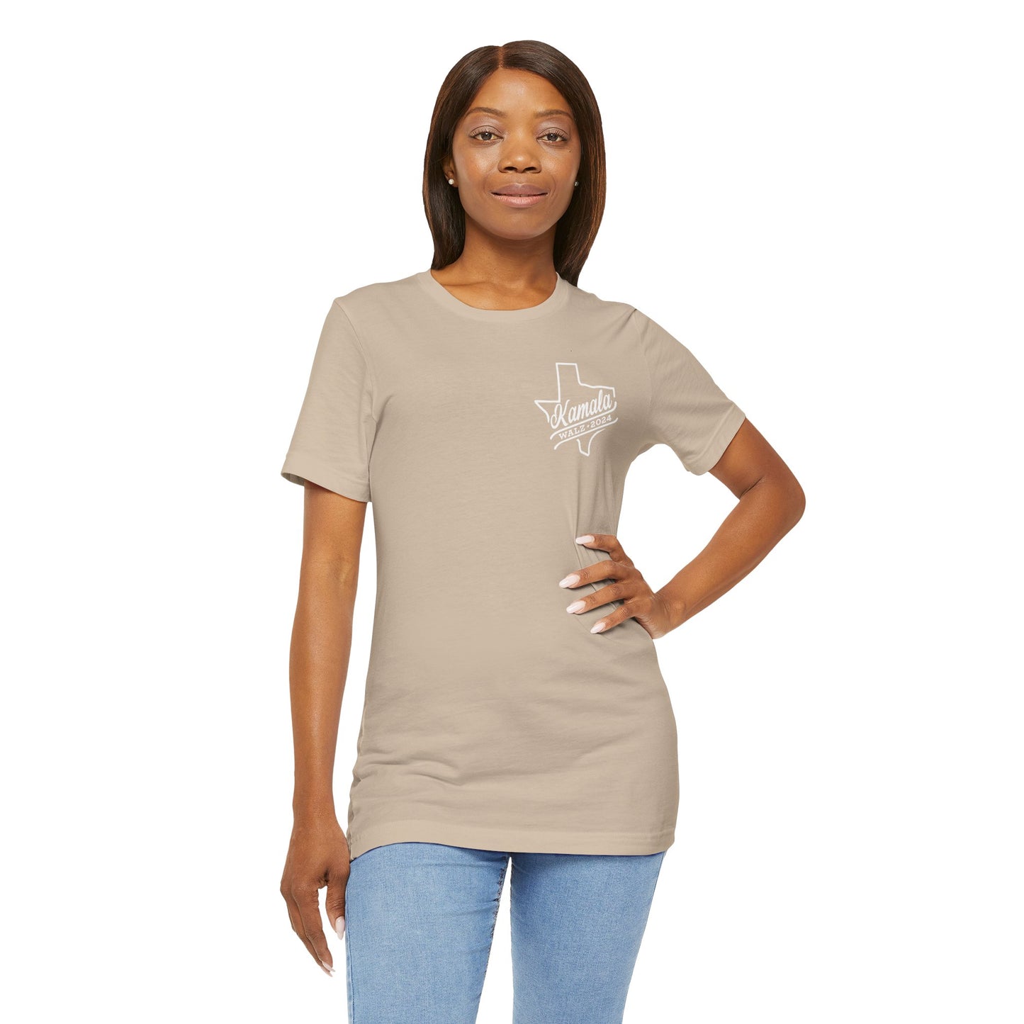 Kamala/ Harris Walz Across Texas Unisex Jersey Short Sleeve Tee